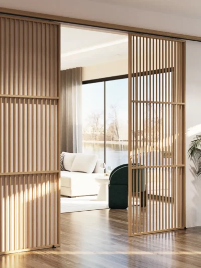 Bamboo Sliding Barn Door